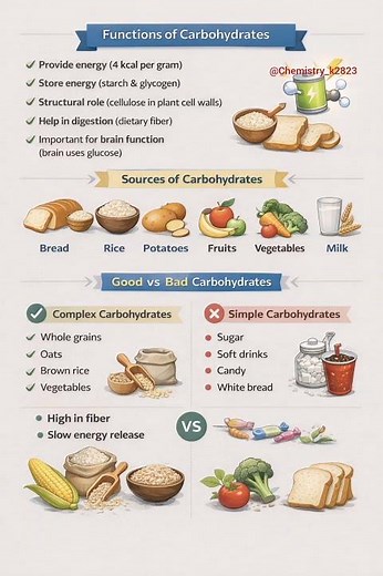 Carbohydrates – The Primary Energy Source of the Body #chemistry #neet #reaction #carbohydrate#daily