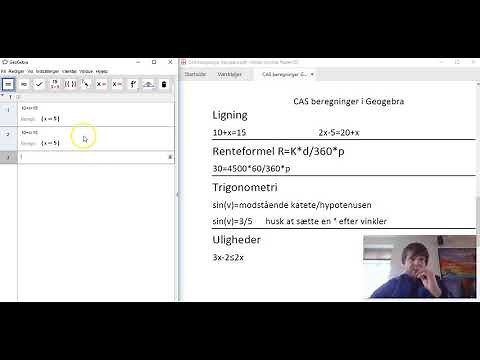 CAS beregning i geogebra