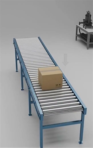 😱How Does a Roller Conveyor Work Without a Motor #mechanism #mechanical #viral #roller #rolling #3d