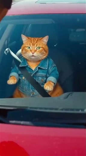 Cats learning how to ￼drive a car ￼