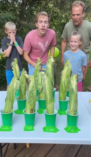 Corn cob ring toss carnival challenge