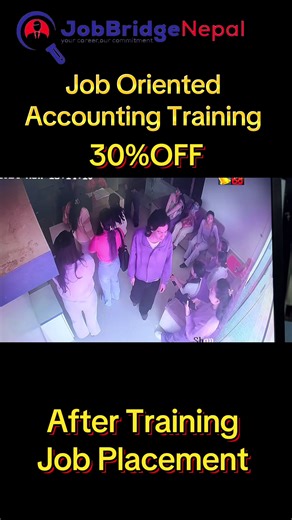 🔥 Job Oriented Accounting Training – 30% OFF! Learn practical accounting skills & become job-ready. ✔️ Real office work practice ✔️ Software-based training ✔️ Career support 📍 JobBridgeNepal 📞 Contact: 9767022989 ⏳ Limited time offer – enroll now!