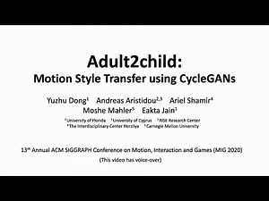 Adult2Child: Motion Style Transfer using CycleGANs