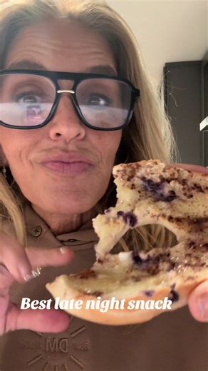 Delicious Blueberry Bagel with Butter and Cinnamon