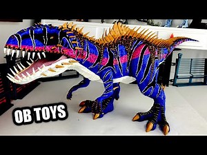 CUSTOM MATTEL SUPER COLOSSAL GIGANOTOSAURUS | GLOW IN THE DARK OMEGA 09 REPAINT | OB TOYS DINOSAUR