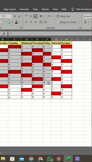 How to Auto-Color Attendance in Excel | Set Attendance Colors Automatically in Excel #attendance