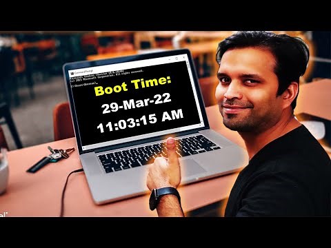 Check Last Boot Time of Windows using cmd