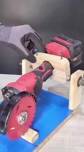 How to Make a Wood Cutting Machine Using a Grinding Machine | DIY Mini Cutter #shorts