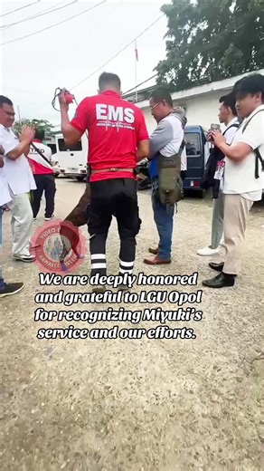 We are deeply honored and grateful to LGU Opol for recognizing Miyuki’s service and our efforts.#miyuki #HeroDog #OdorRecognition #SearchAndRescue