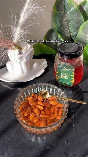 Enjoying Almond and Sidr Honey in Winter