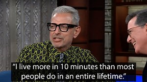 Jeff Goldblum's interview with Stephen Colbert is an absolutely wild ride