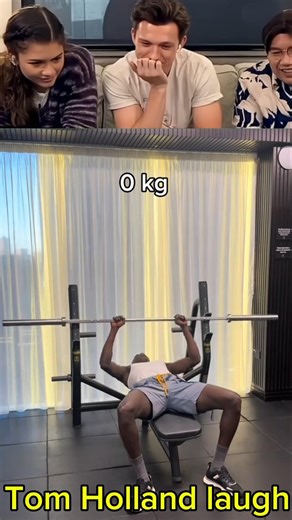 Tom Holland laugh part 677 | #GymFail#Fitness#FunnyFails#Shorts#Comedy