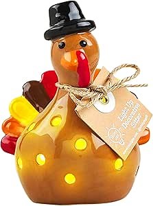 Mud Pie Light Up Holiday Sitter, Turkey | Interchangable Sitter for Base