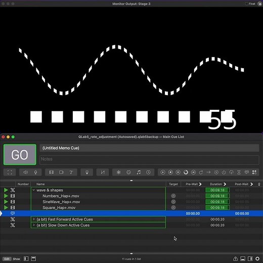 [QLab Experiments] "(a bit) Fast-Forward" or "(a bit) Slow-Down" on all active cues