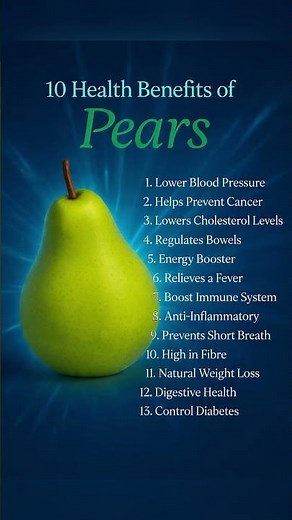 13 Amazing Health Benefits of Pears You Didn’t Know 🍐💚