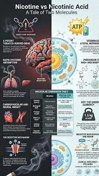 Nicotinic acid versus Nicotine #biochemistry #biology #medicalbiochemistry #shortsfeed