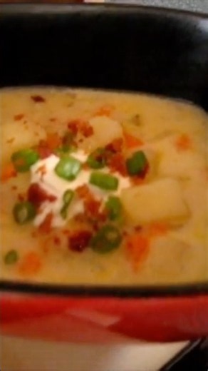 Homemade POTATO SOUP 😋 Easy To Make 🤩 #food #cooking #potato #recipe #tutorial