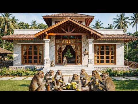 Unbelievable! Indian Monkeys Build a Luxury Wooden Villa & Enjoy a Human-Like Vacation 🐒🏡