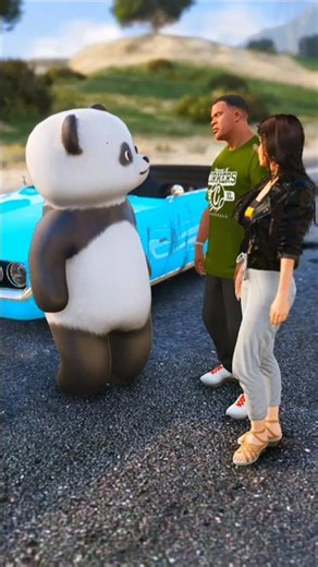 GTA V Franklin and the Panda 😮 | Trevor Rescue #gta5