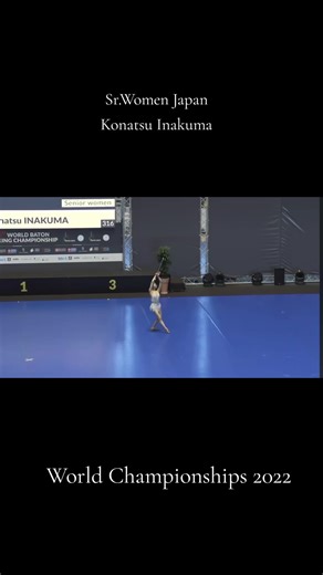 Japan's Konatsu Inakuma at World Baton Twirling Championship
