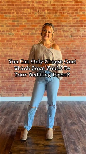 Southern Illinois Wild Rose Bridal on Instagram: "You can only choose one! Which wedding dress is it brides!? 👰🏻‍♀️💍 #wildrosebridal #wedding #bride #weddingdress #engaged"