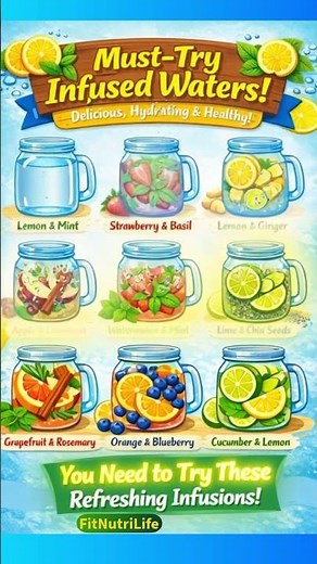 “Stop Drinking Plain Water! 😱 Try These Viral Infused Water Recipes” #healthylifestyle