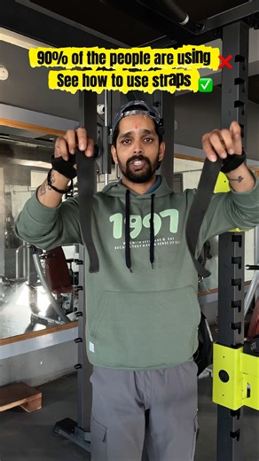 How to use straps in gym #straps #wrong #correct #safe #fyp