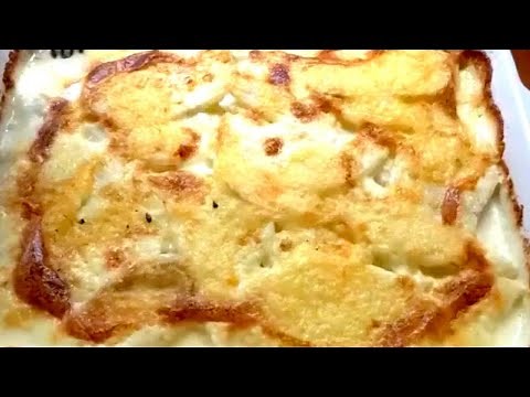 Cremede, klassiske flødekartofler / Kartofler i fad med fløde - Opskrift # 151