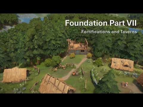 Fortifying the Town and building a Tavern in Foundation | Cozy Medieval City Builder | Part VII