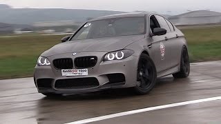 840HP BMW M5 F10 with Straight Pipes – Loud Revs, Drifting & Flames!