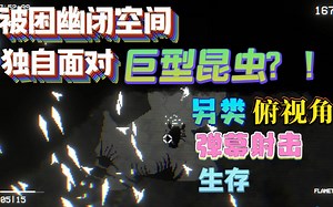 【新游试玩】被困幽闭空间，独自面对巨型昆虫！你能坚持多久？另类俯视角弹幕射击生存《毁容（Disfigure）》 Demo版 游玩解说流程_实况解说