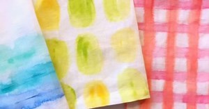 Beautiful DIY Handpainted Tea Towels Tutorial