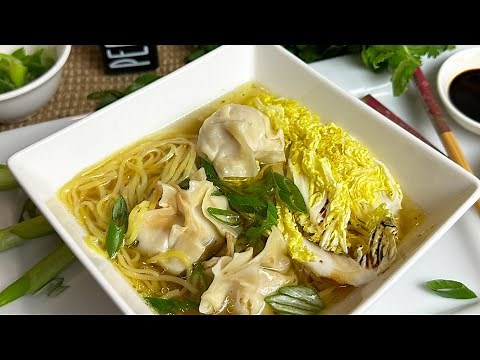 Cozy Chicken Dumpling Soup | Chinese Dim Sum and Noodle Soup Recipe | Wonton Soup