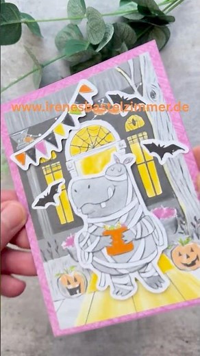 Süße Halloween-Karte basteln in 5 MinutenShorts #diy #bastelanleitung #stampinup
