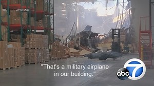 431K views · 3.9K shares | NO EXPLOSION OR MAJOR FIRE: How does a fighter jet loaded with fuel, and possibly weapons, crash into a Riverside warehouse and not end up in a fireball? That's the mid-air mystery authorities are probing. New clues in the intriguing investigation of a military miracle: https://abc7.com/5304160 | ABC7 | Facebook