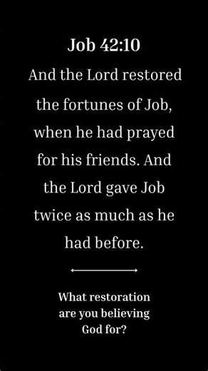 God Will Restore What Was Lost