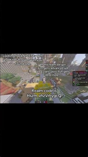 Great bedrock Skygen realm to join btw #minecraft #bedrockrealm #skygen #fyp