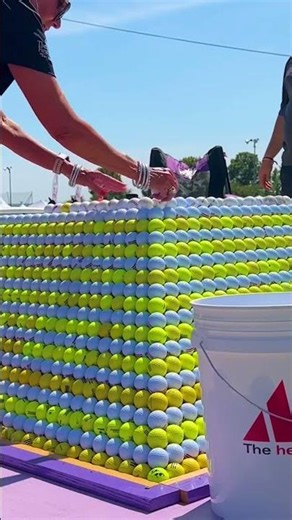 World's LARGEST golf ball pyramid! ⛳️