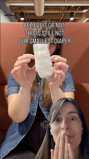 I was NOT prepared for how tiny these diapers are 😭