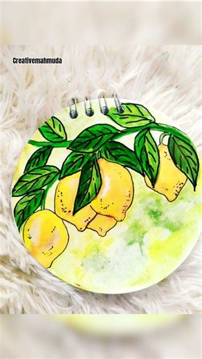 লেবু গাছ ও লেবু আঁকা শিখুন | Lemon Tree Drawing for Beginners | Creative mahmuda |