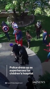 106K views · 3.9K reactions | Kids at a children’s hospital in Austin, Texas were treated to a performance as police officers dressed up as superheroes and villains for Superhero Day. 隸 | ABC News | Facebook