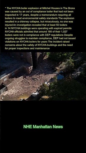 The NYCHA boiler explosion at Mitchel Houses in The Bronx was caused by an out-of-compliance boiler