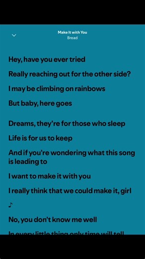 Make it with you - Bread 🎶 #spotifyplaylist #lyrics #music #fypシ