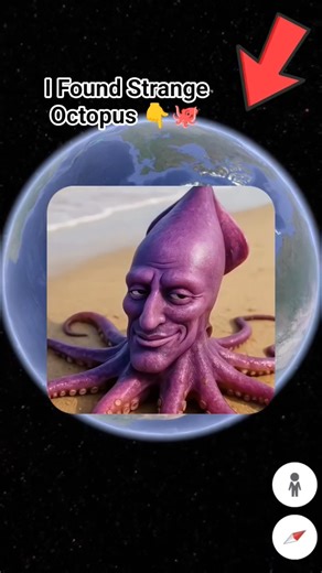 I Found Strange Octopus 🐙 🥵on google maps and google earth #bts #earth616 #octopus #location Earth 🌎