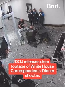 The Justice Department has released new footage of the White House Correspondents' Dinner shooter running past Secret Service. #WHCD #Shooter #WhiteHouseCorrespondentsDinner #DOJ #SecretService