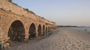 The Roman aqueduct at Caesarea Maritima