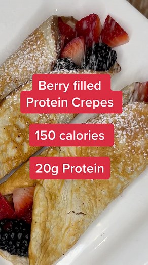 Healthy Berry Protein Crepes Recipe for Weight Loss