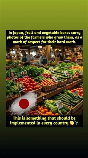 In Japan, many fruits and vegetable packages proudly display photos and names of the