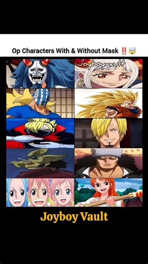 Op Characters With & Without Mask 🤯💀 #onepiece #strawhats #nami #dragonball