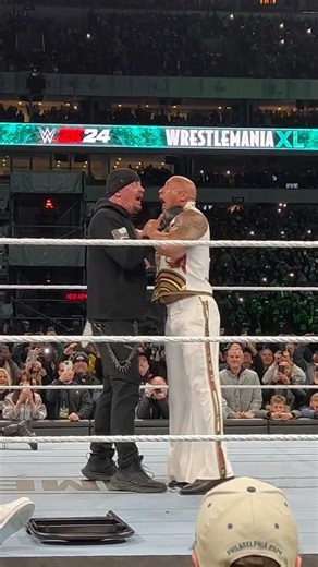 The Undertaker Chokeslams The Rock At WrestleMania 40 #wwe #wweraw #smackdown